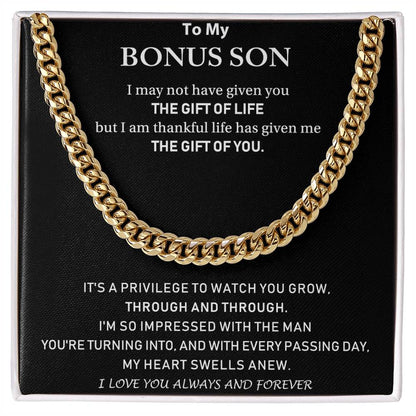 To My Bonus Son - I Love You Always And Forever - Cuban Link Chain