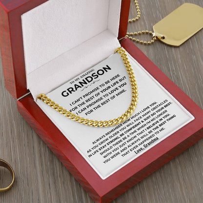 To My Amazing Grandson - I Can Promise To Love You For The Rest Of Mine - Cuban Link Chain