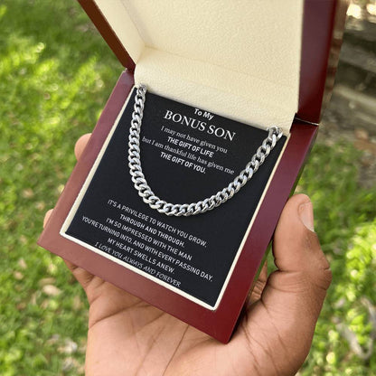 To My Bonus Son - I Love You Always And Forever - Cuban Link Chain