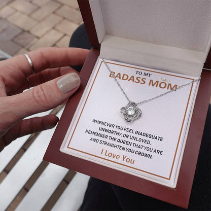 To My Badass Mom - Love You Always And Forever - Love Knot Necklace