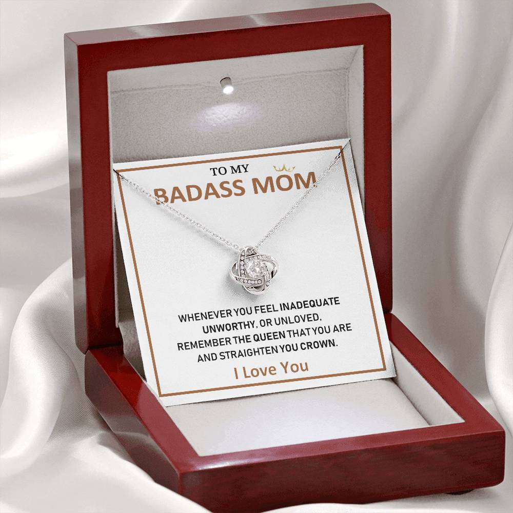 To My Badass Mom - Love You Always And Forever - Love Knot Necklace