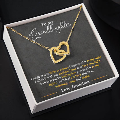 To My Granddaughter - I Love You Always And Forever - Love Knot Necklace