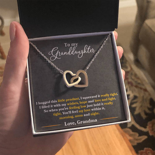 To My Granddaughter - I Love You Always And Forever - Love Knot Necklace