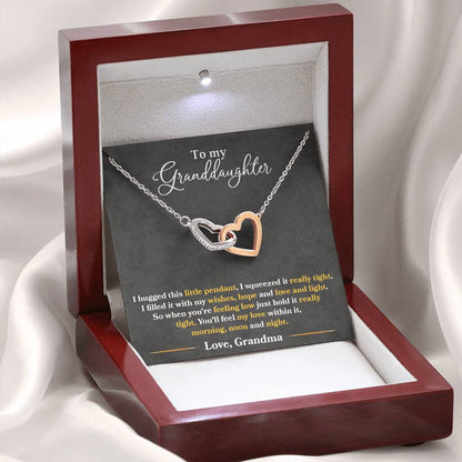 To My Granddaughter - I Love You Always And Forever - Love Knot Necklace