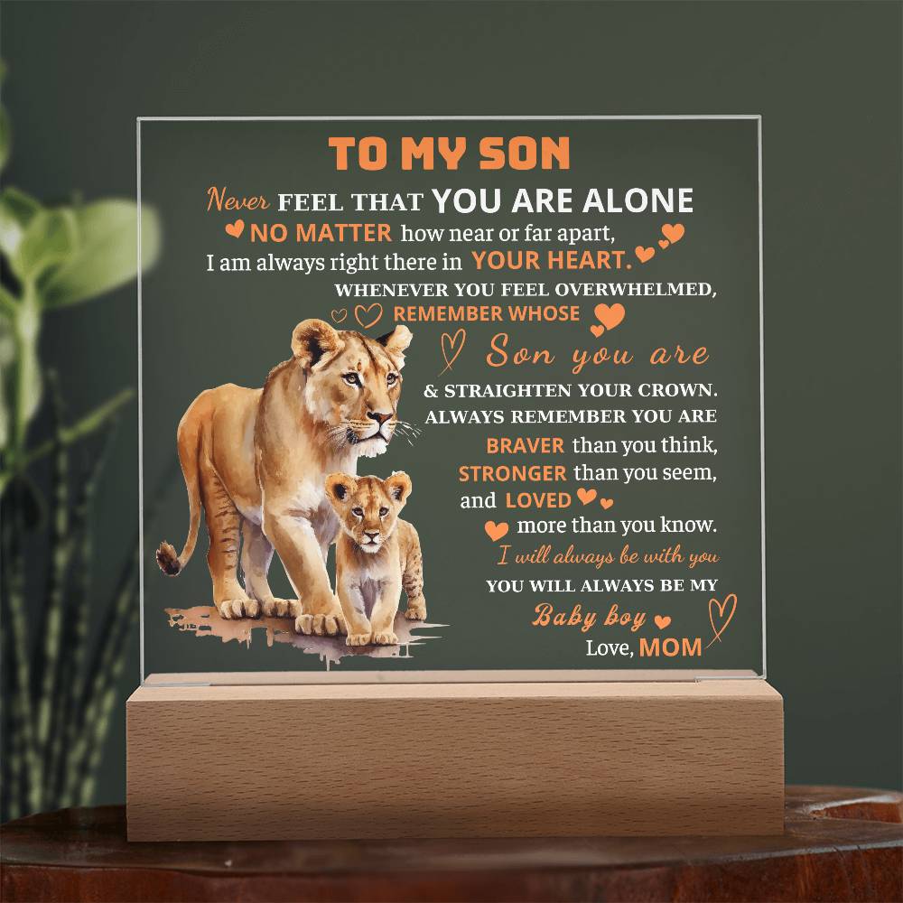 To My Son - Love You Always And Forever - Acrylic Square Plaque