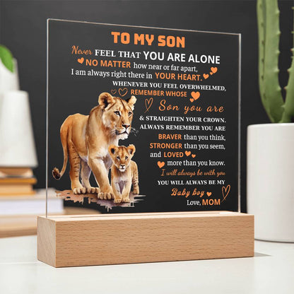 To My Son - Love You Always And Forever - Acrylic Square Plaque