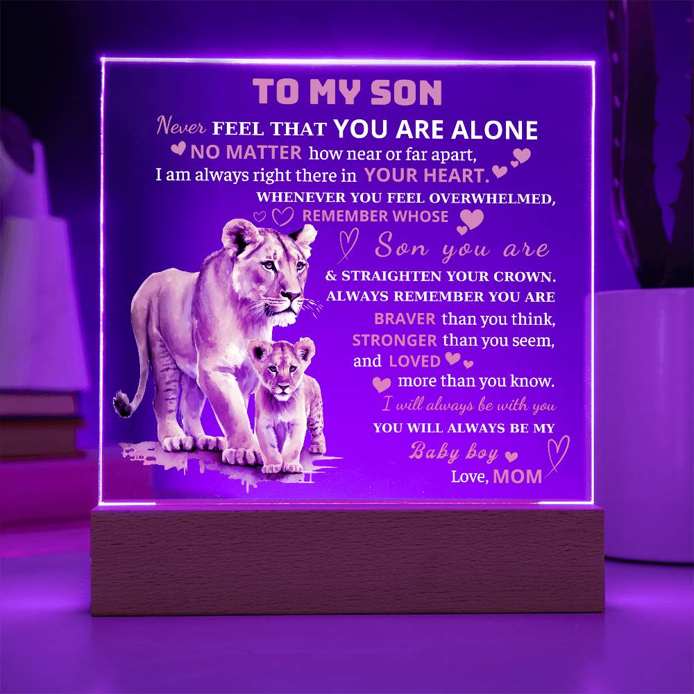 To My Son - Love You Always And Forever - Acrylic Square Plaque