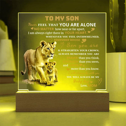 To My Son - Love You Always And Forever - Acrylic Square Plaque